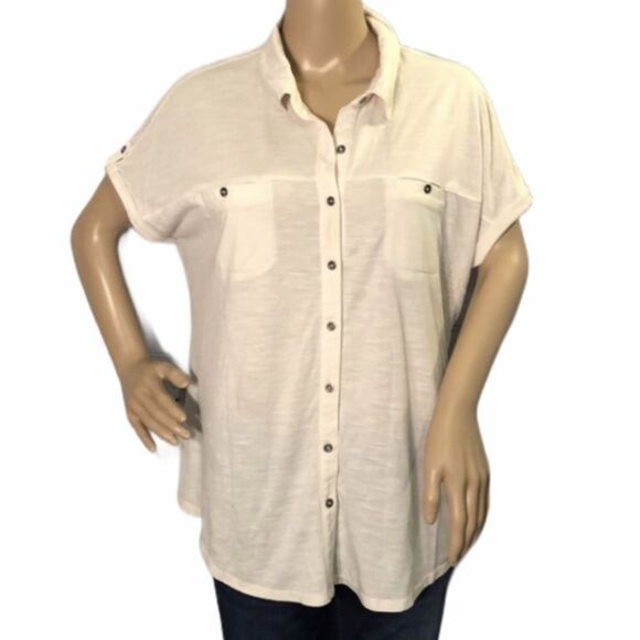 Sonoma Semi Sheer Button Down Shirt XL - Picture 1 of 8